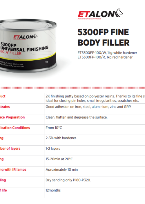 5300FP FINE BODY FILLER TDS