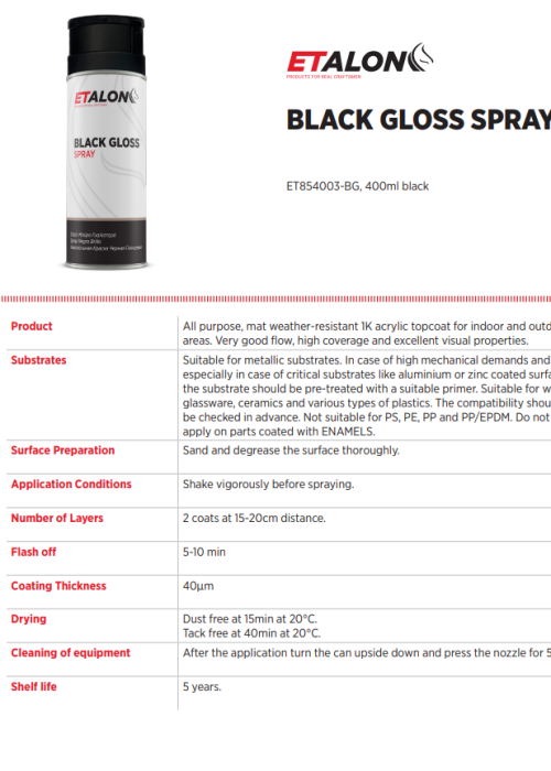 BLACK GLOSS SPRAY TDS