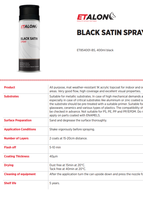BLACK SATIN SPRAY TDS